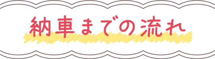 納車までの流れ